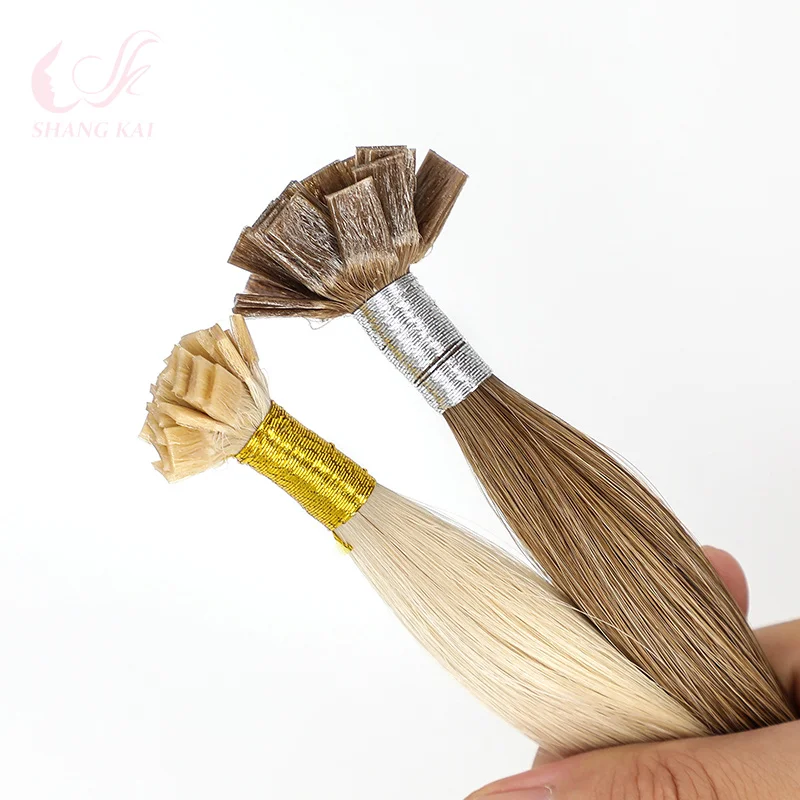 Stock Cuticle Aligned Virgin Remy Hair Pre-bonded Keratin I Tip Flat /U /K/Nano Tip  Human Hair Extensions