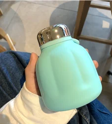 Custom Logo 250ml Water Bottle Thermo Stainless Steel Pumpkin Shape Vacuum Thermos Flask For Gift