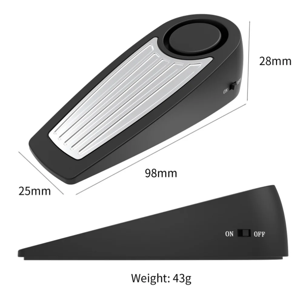 Wholesale portable 130dB alarm door stopper stainless steel safety magnetic door stop alarm travel premium quality door stops