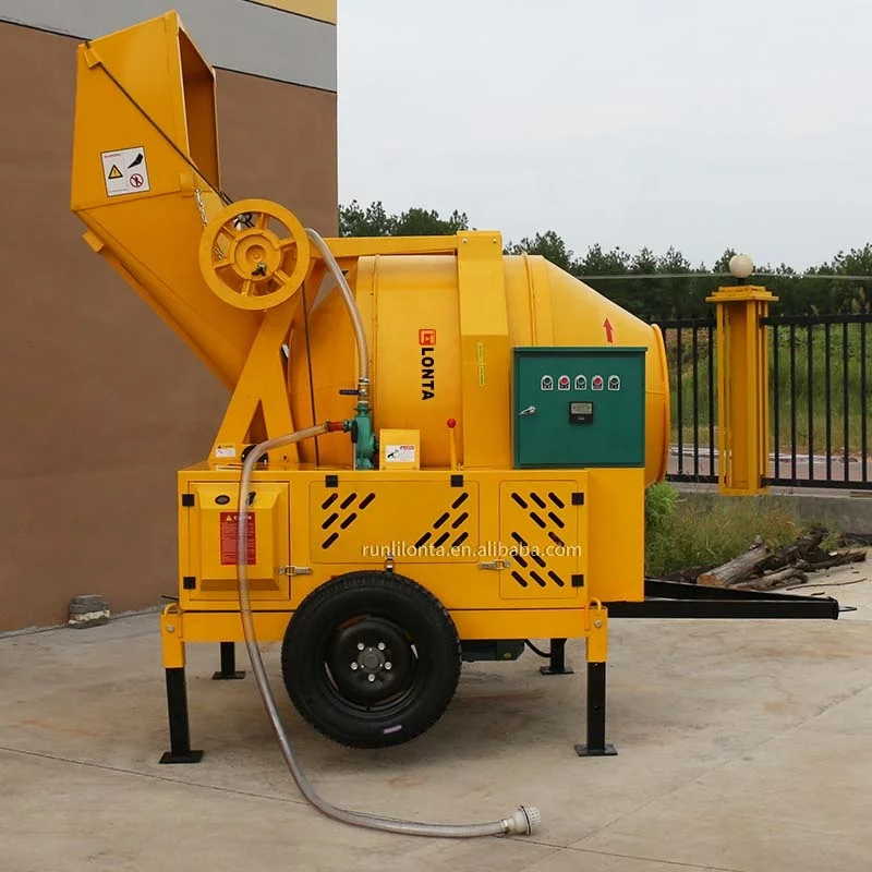 LONTA JZC350DEW 350L 2 Bags Self Loading Electric Diesel Engine Cement Concrete Mixer Machine For Sale Betonniere 350L