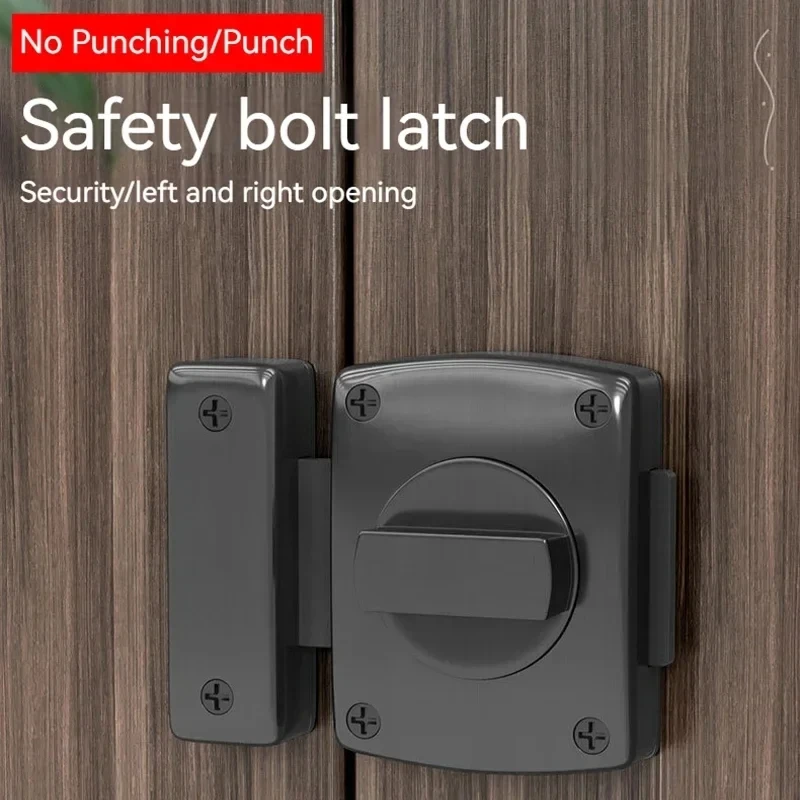 Home Security Latch Rotate Bolt Latch Gate Latches Door Slide Lock Twist Rotating Barrel Lock For Bathroom Toilet Door Lock
