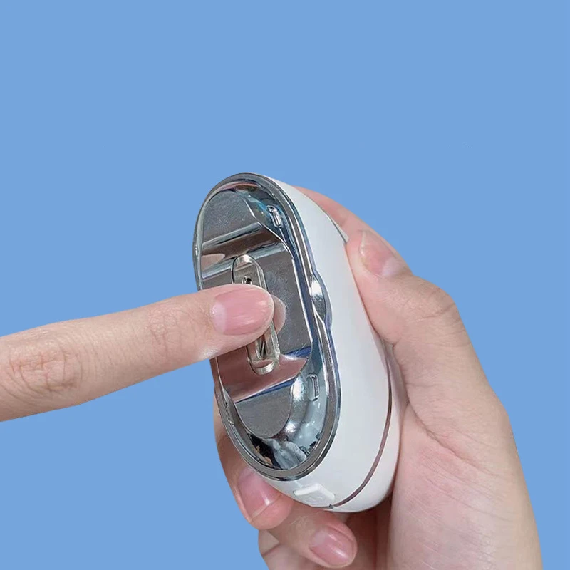 Electric Nail Clipper Fingernail Cutter And File 2 In 1 Design With Nail Scraps Storage