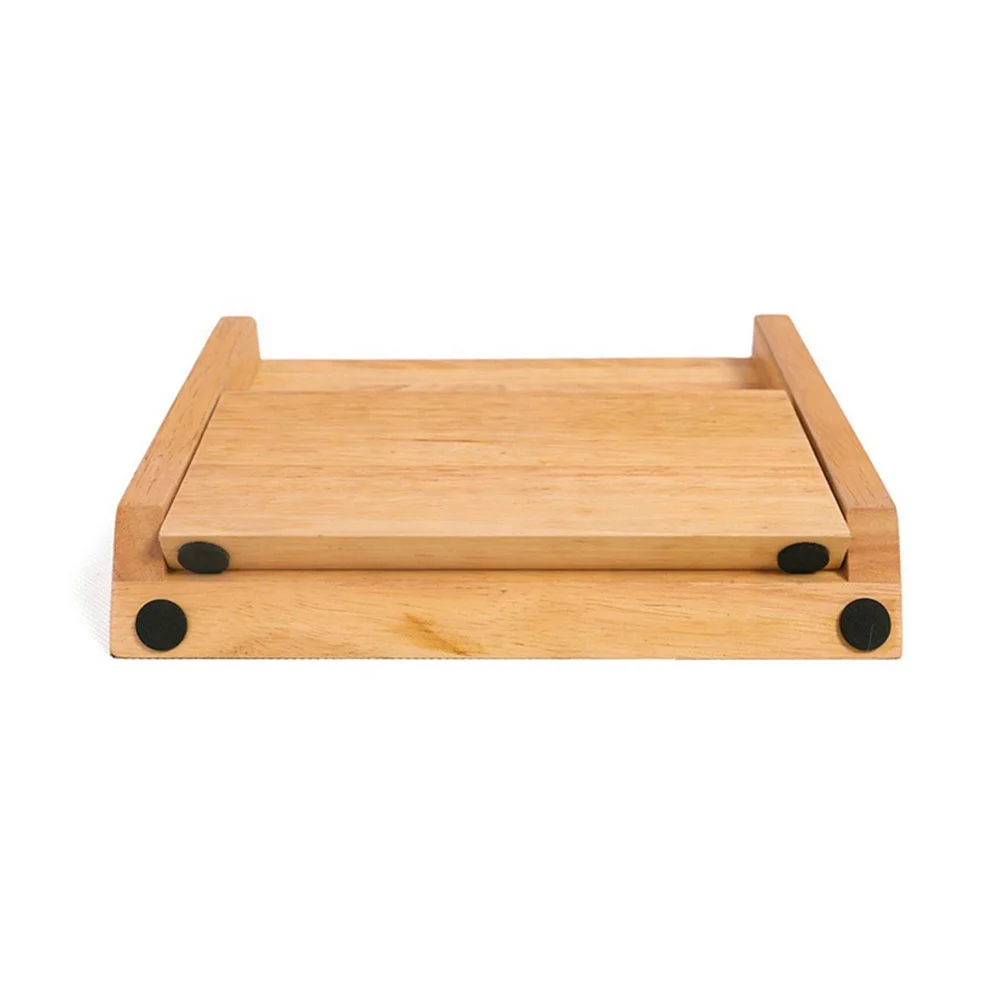 Magnetic Knife Block Rubber Wood Household Exquisite Natural Good Stability Magnet Strong Adsorption Cooking Knife Stand Rack