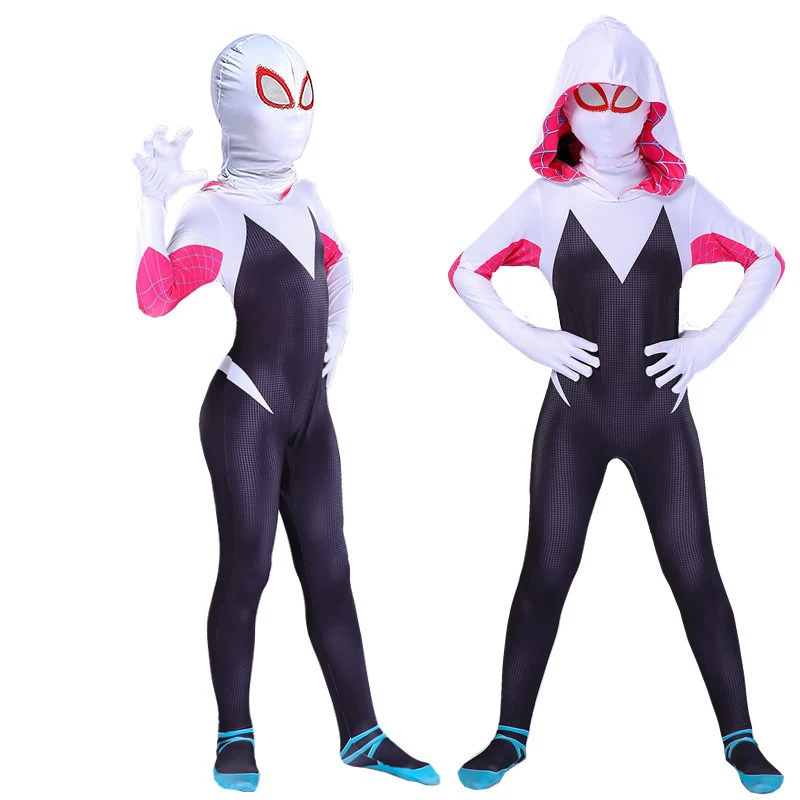 Костюм Супергероя человека-паука для косплея девочек, детский костюм для представлений на Хэллоуин, одежда, костюм персонажа