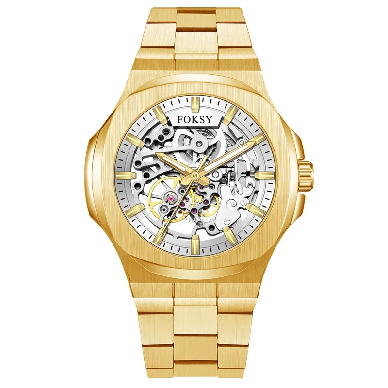 Luxury New Stainless Steel Seagull Automatic Skeleton Men Are Water Resistant Watch In Fashion