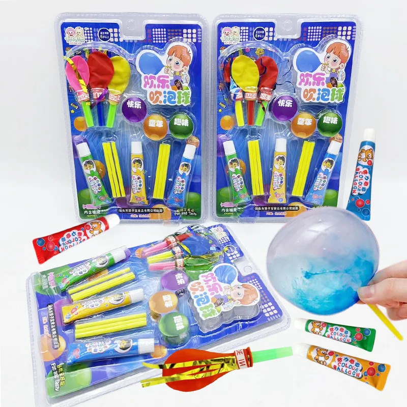 HY Toys nostalgia candy toys to force bubble glue blow wave ball will not break the space balloon wholesale