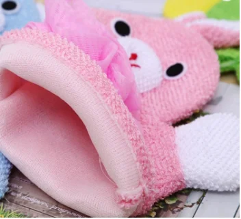 Wholesale Custom Animal Shape Cotton Wash Bath Brush glove