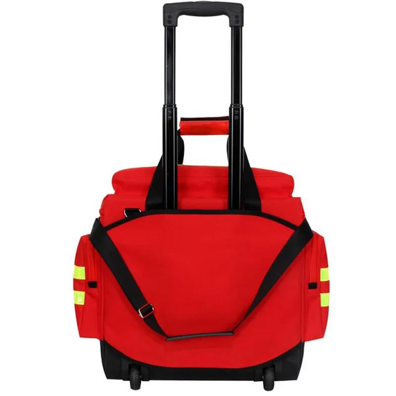 Emergency Survival Suitcase Medical PVC Storage Bag Luggage First Aid Backpack Trolley Bag