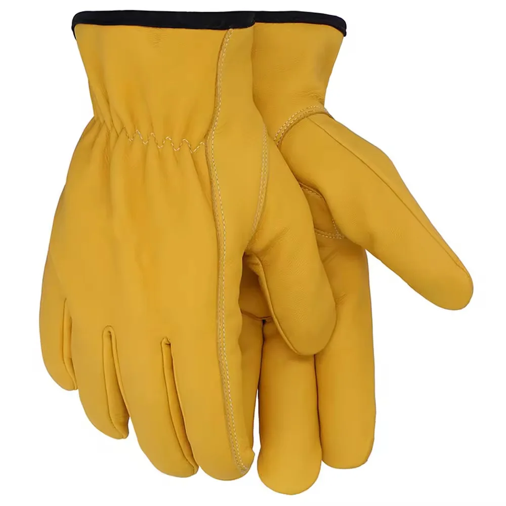 Anti Slip Cut Resistant Leather Mechanic Gloves Safety Anti-Vibration Industrial Work Gloves