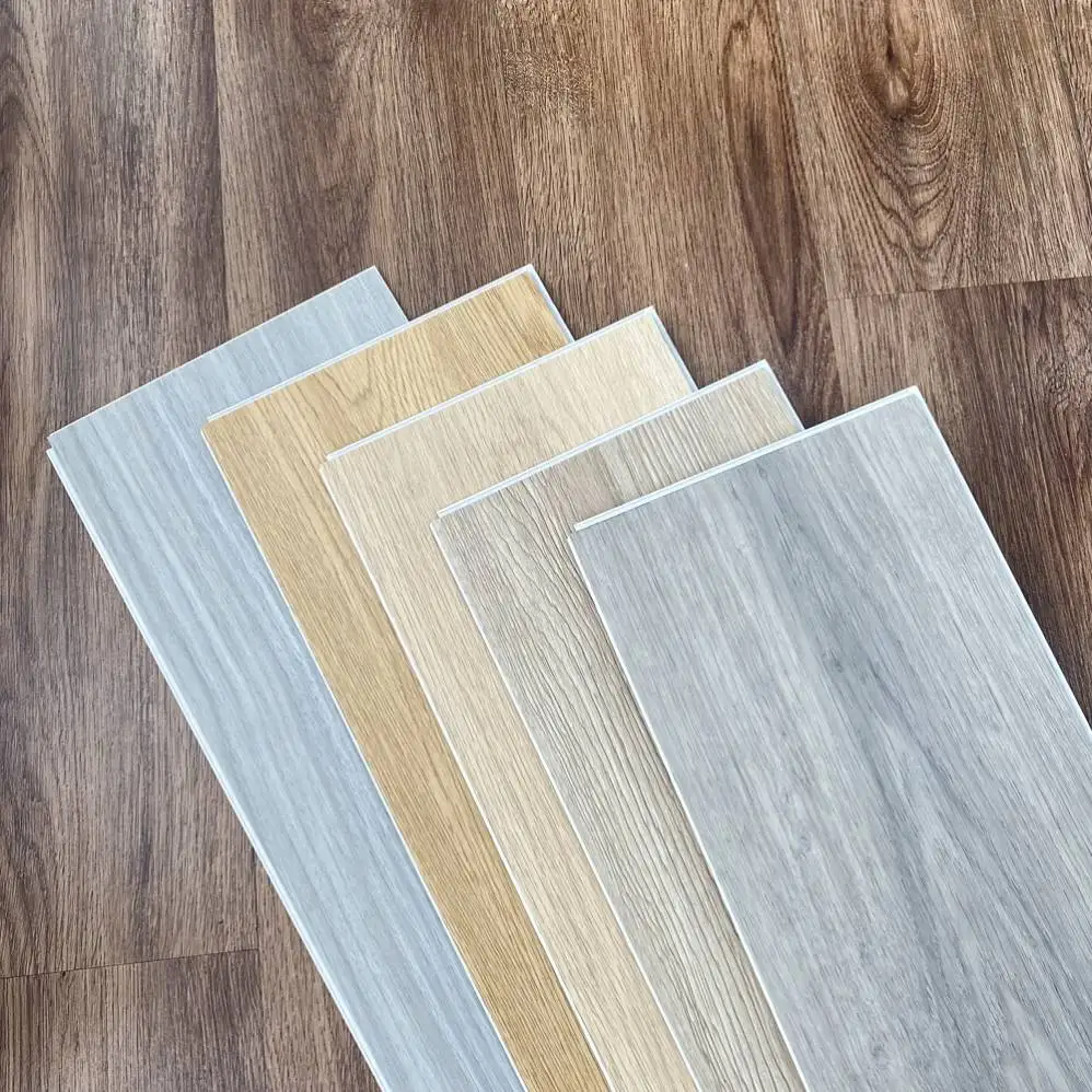 Eco-friendly Material fireproof wooden tiles floor click pvc vinyl floor spc flooring for Indoor