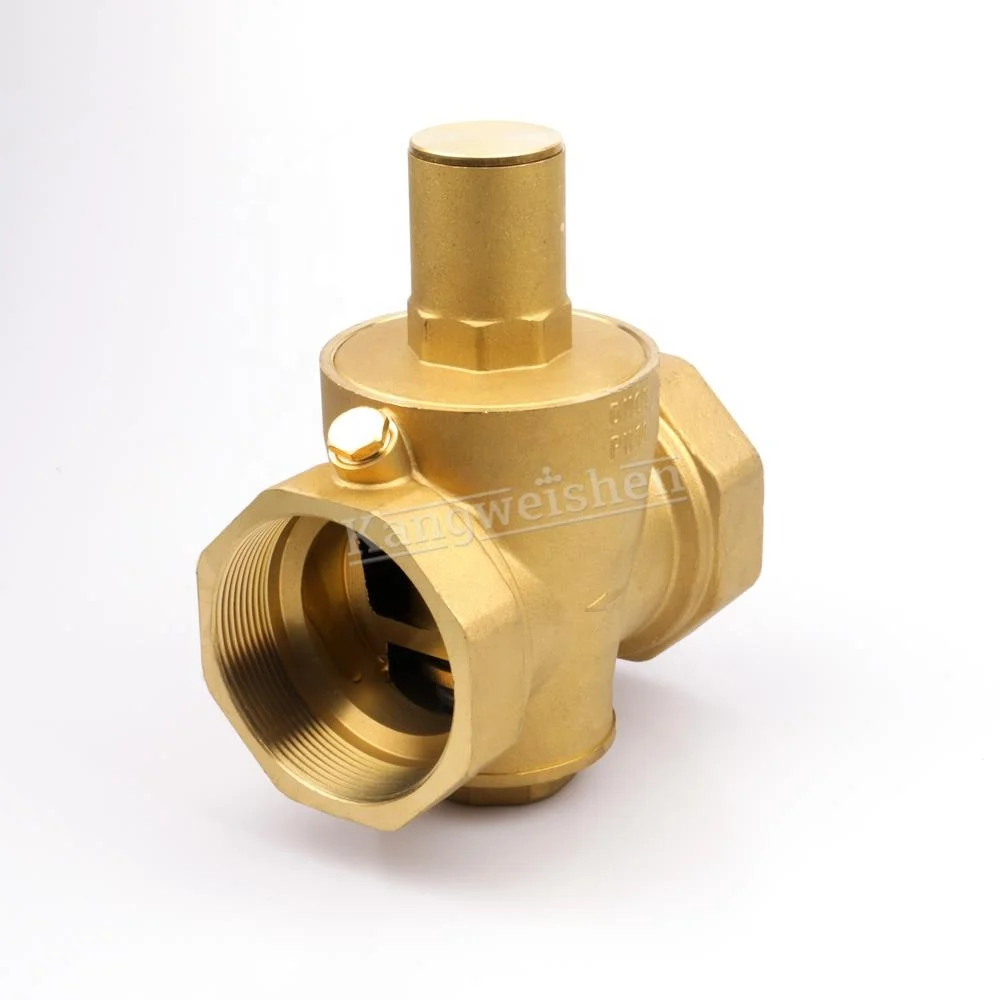 PN16 DN20 Pressure Regulator  Brass Pressure Reducing Valve with Gauge