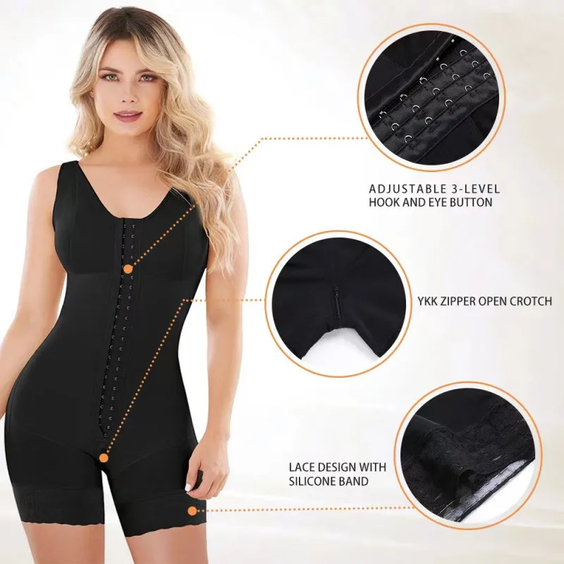 Women Seamless Body Shaping Jumpsuit Large Size Waist Cinching Hip Lifting Chest Support Slim Beauty Corset