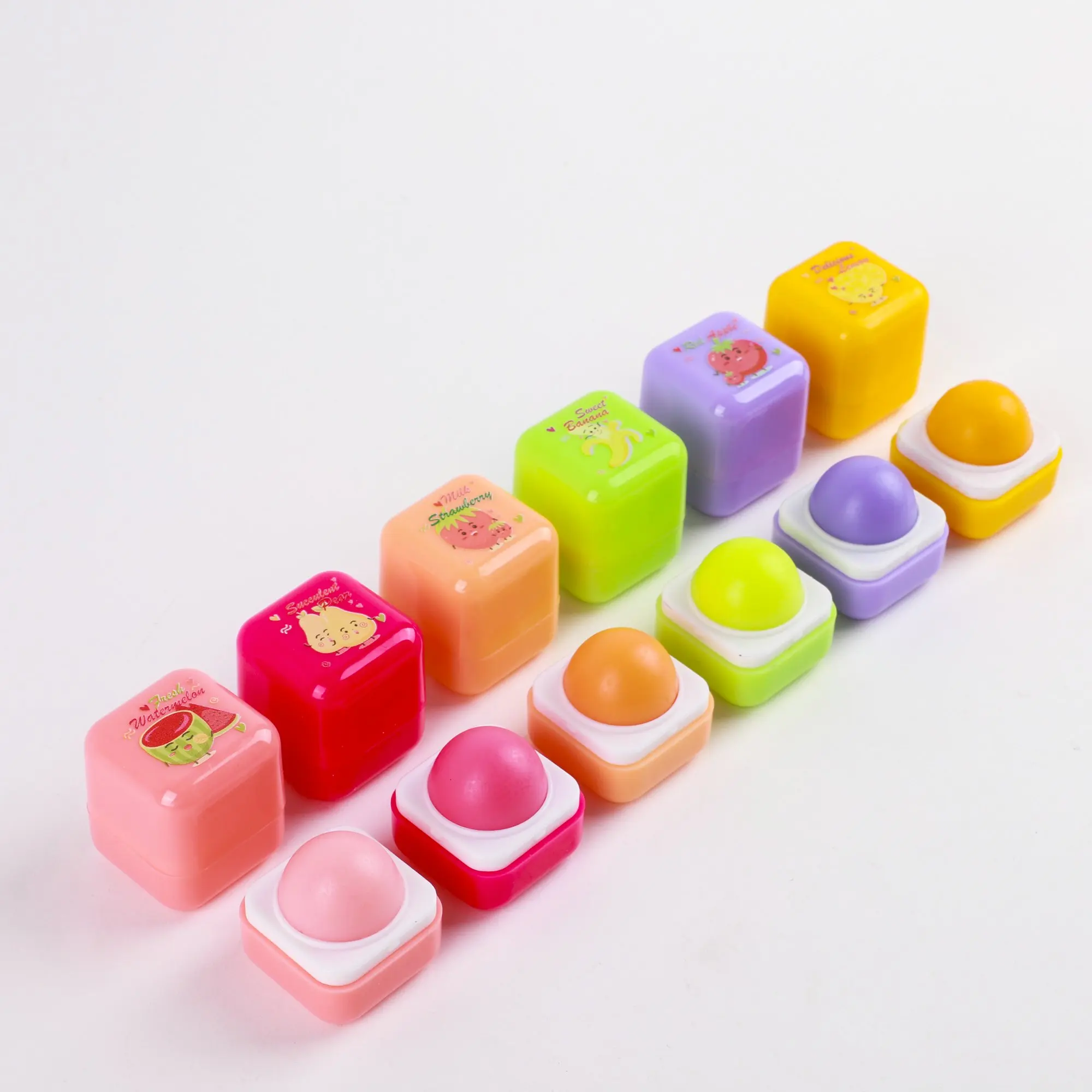 Собственная торговая марка ODM/OEM, органический нетоксичный нелипкий Макияж для губ, фруктовый аромат, бальзам для губ для детей