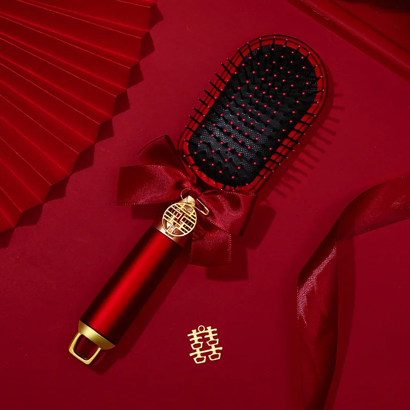 Hair Curling Mesh Comb Hairbrush Tangle Anti Static Scalp Massage Hair Brush Salon Detangling for Salon Styliny Women Hair