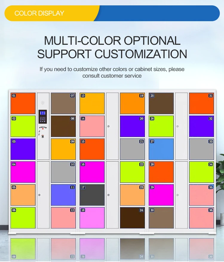 Best Selling Supermarket Intelligent Locker with bar Code Smart Storage Locker Luggage China Parcel Locker