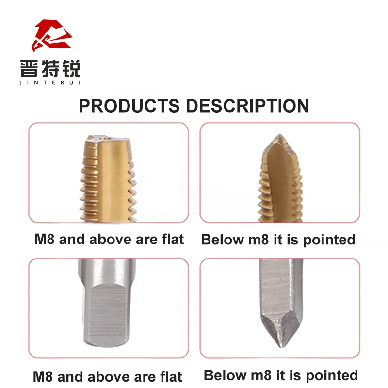 High-Speed Machine Straight Groove Tap HSS Die Tool for Wire Drilling Metal Thread Metric Standard Special Drill for Metal