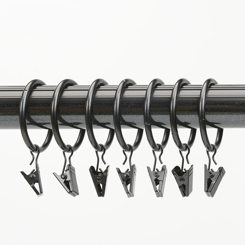 Free Sample Rustproof Vintage Metal Drapery Clips Hooks Decorative Curtain Rod Clips Hangers Curtain Rings with Clips