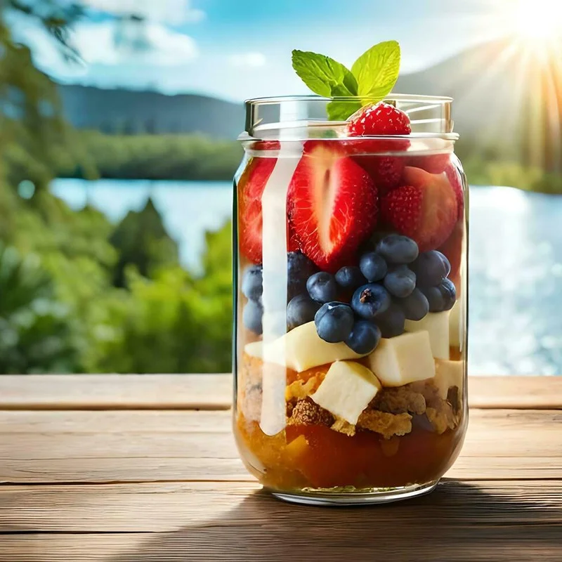 Mason jar 4oz 8oz 12oz 16oz 32oz 50oz 64oz Airtight Food Container Clear Jam Glass Mason Jars with Screw Lids
