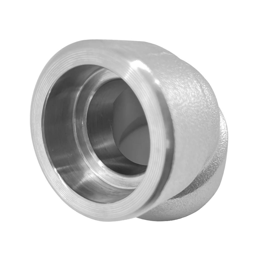 F304 304L Socket Welded Stainless Steel Elbow 45 Degree B16.11 SS Tube Fitting  Manufacturer