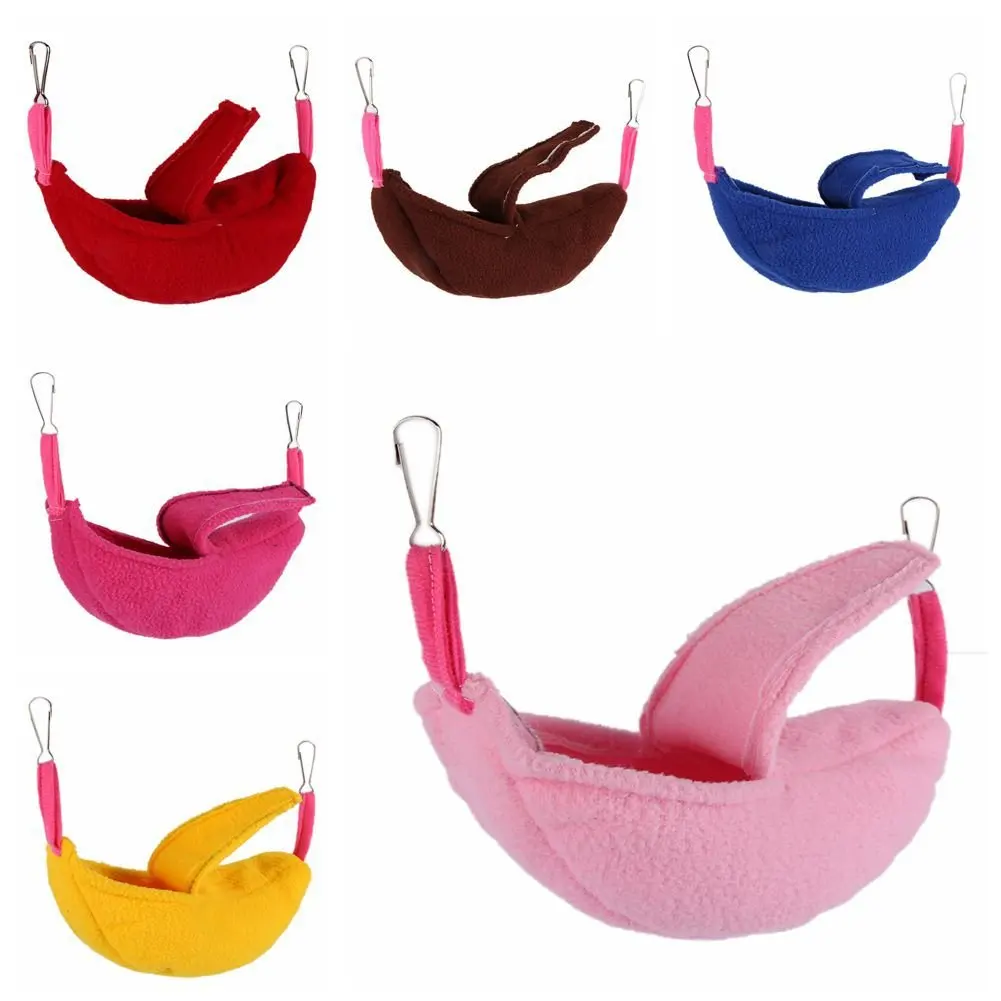 Hamster Winter Warmth Swing Hammock - Small Pet Banana Hammock, Hamster Banana Nest, Moon-shaped Boat for Warmth.