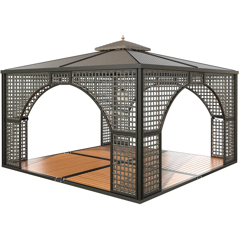 Outdoor Pavilion Courtyard Awning Garden Villa Outdoor Simple Leisure Modern New Chinese Rattan Pavilion
