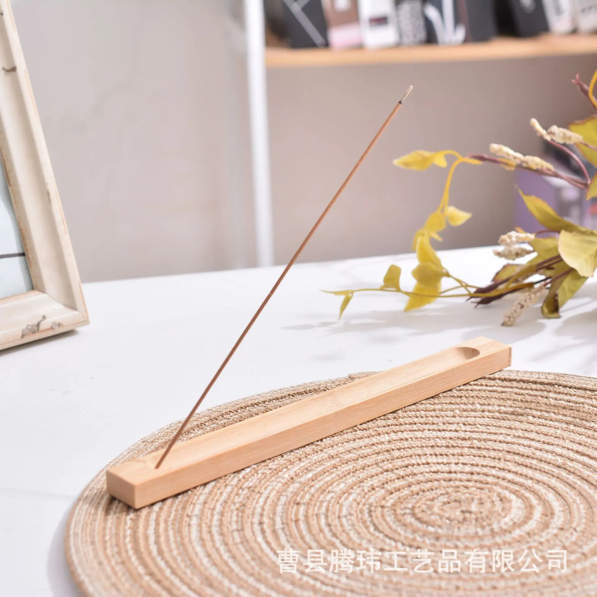 Bamboo Wood Indian Incense Stick Holder Wood Masala Dhoop Sticks Hounder Incense Sticks Display Wooden Base