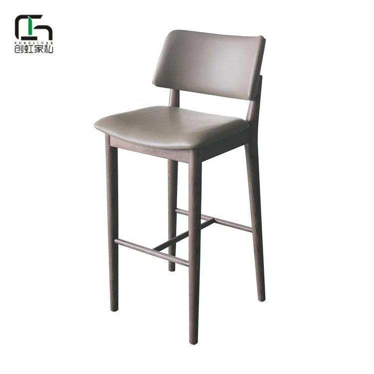 Modern solid wood bar chair stool hotel restaurant bar furniture