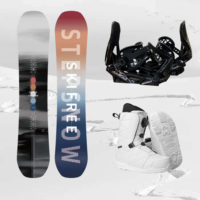 adult snowboard  wear high-end set  snowboard bindings steel wires boots