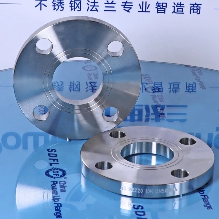 Hot Selling JIS B2220  10K dn50 304 Plff Stainless Steel Flange