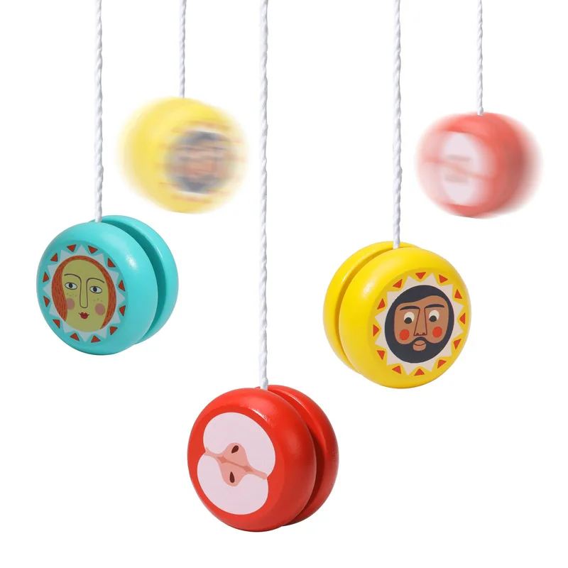 Wooden Toys For Babies Customize Wooden Yoyo Ball Wholesale Custom Logo Children Wood Yoyo Toy