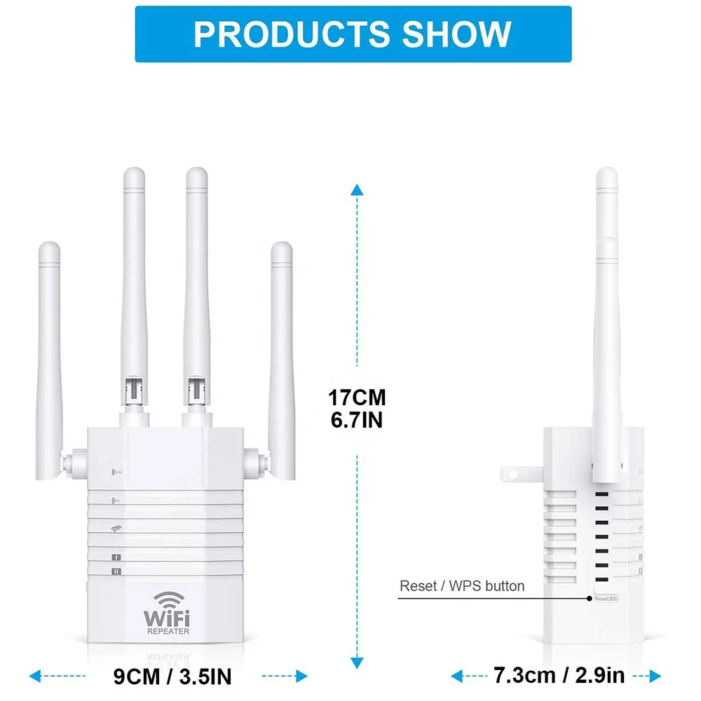High speed wifi repeater 1200 mbps wifi repeater booster in our life