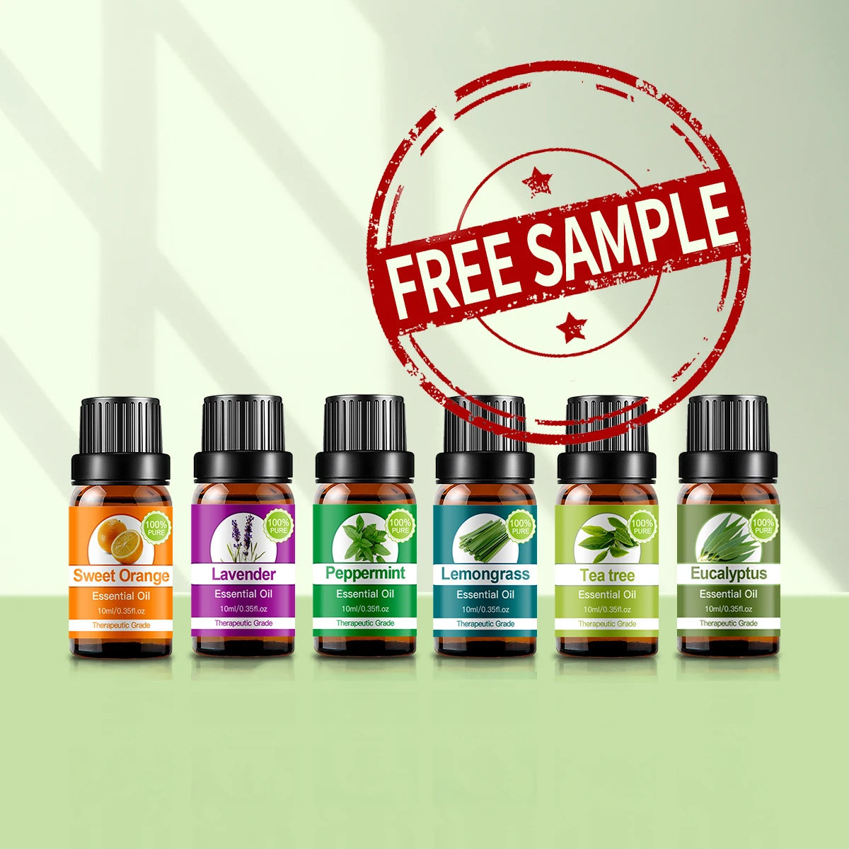 In Stock Free Sample organic pure essential oils perfume case eucalyptus lemongrass essential oil use for skin care