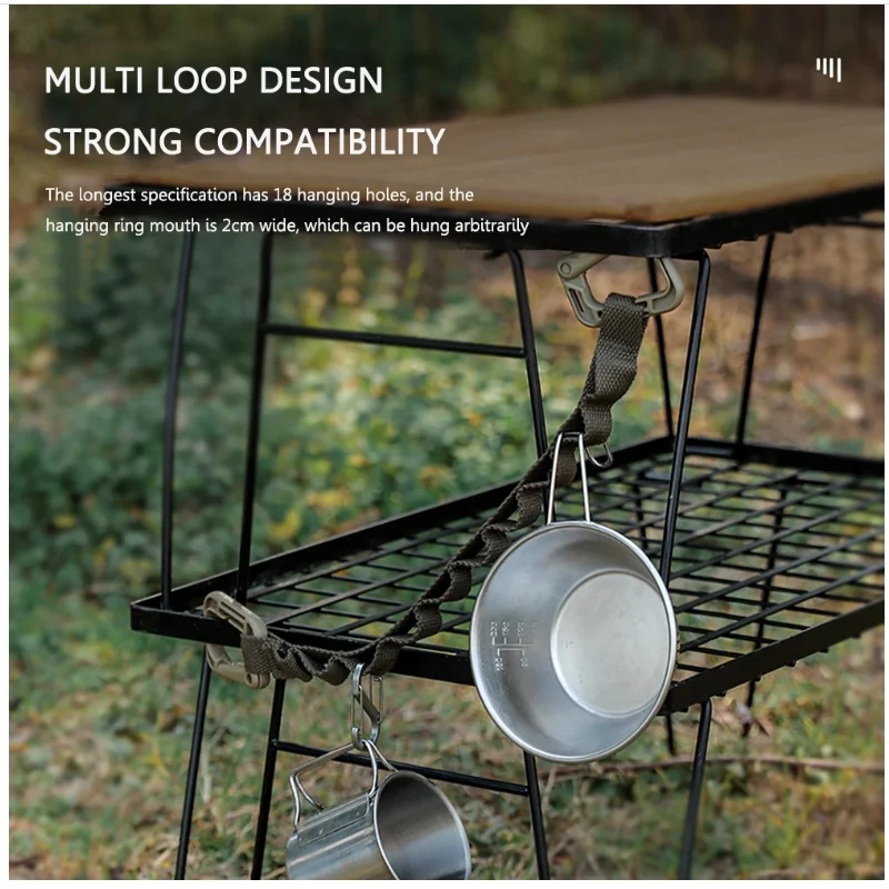 Ring Camping Hanging Rope Tent Canopy Cup Lamp Hanger Outdoor Clothes Line Strap Lanyard Travel Hiking Fishing Equipment