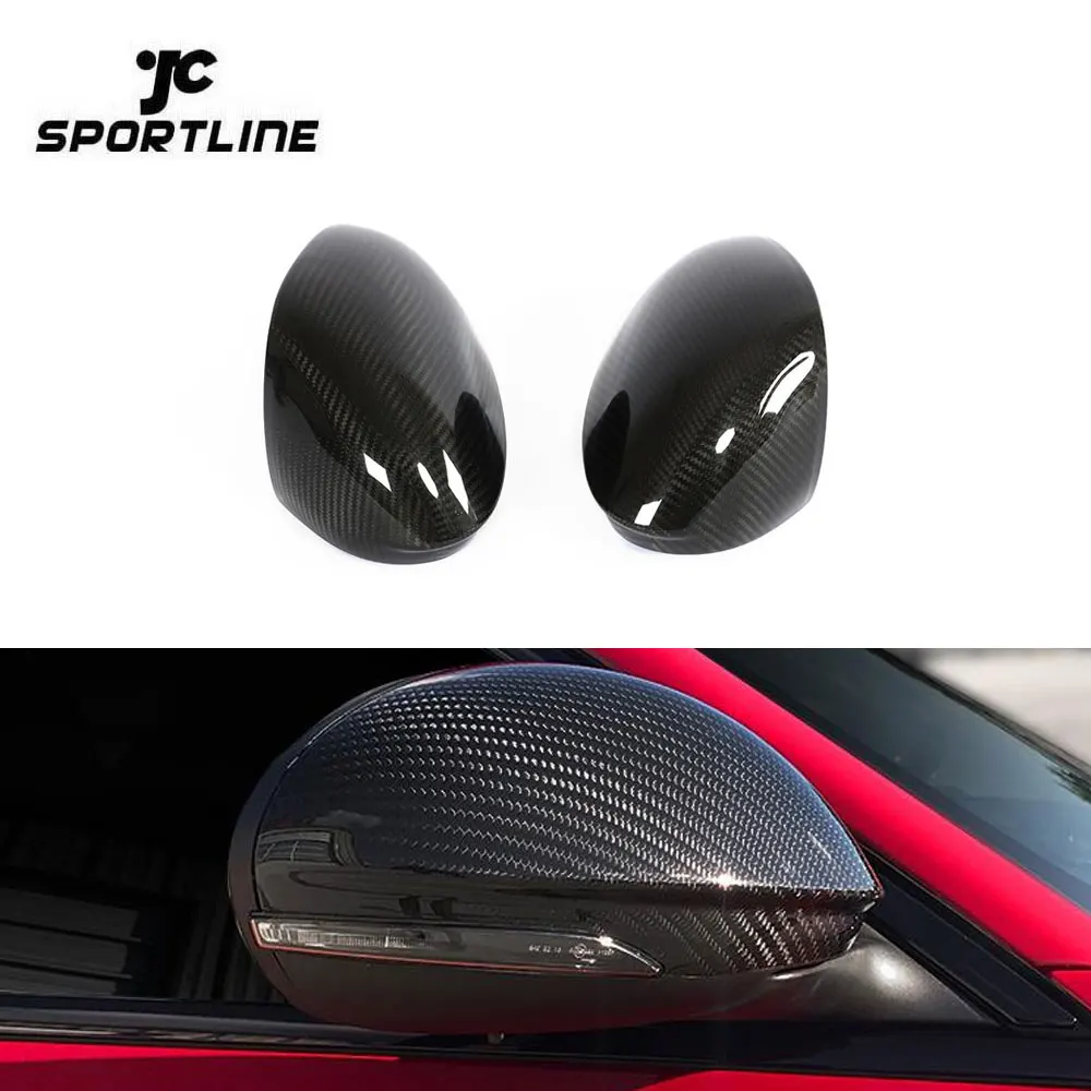 Dry Carbon Fiber Car Side Mirror Caps for Alfa Romeo Giulia Quadrifoglio Sedan 4-Door 2017-2018