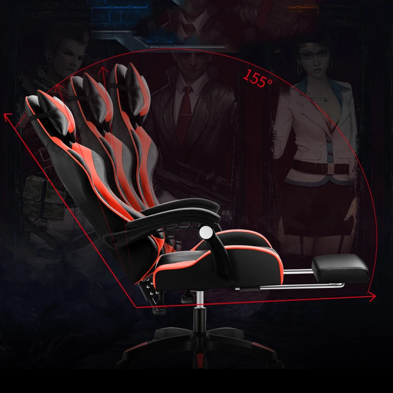 Wholesale Modern High Quality Computer Office Chair LED PU Leather Office Adult Ergonomic Silla Gamer Racing Gaming Chair