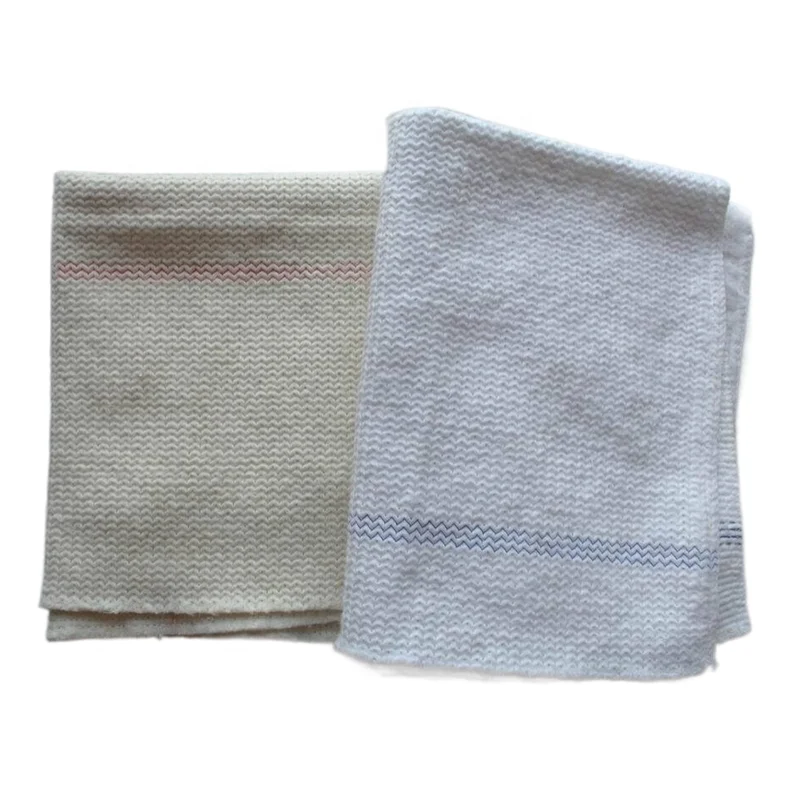 Recycled cotton floor cloth, cotton floor towels with buttonhole for South Amercial market.