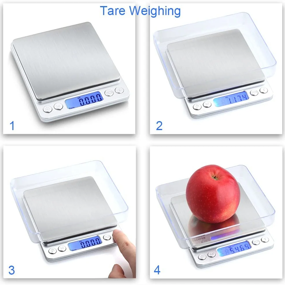 Kitchen Food Scale Baking Digital Jewelry Scale Battery Powered Daily Household Commercial Tools Loss Weight