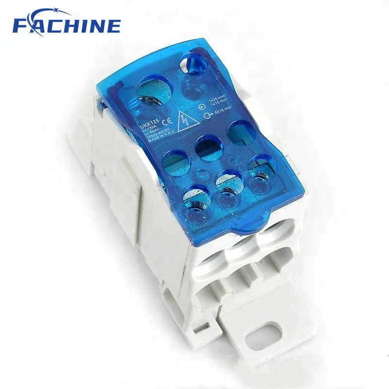UKK Junction Box UKK400A DIN Rail Mounted Terminal Blocks Screw Terminal Blocks High Amp Distribution block