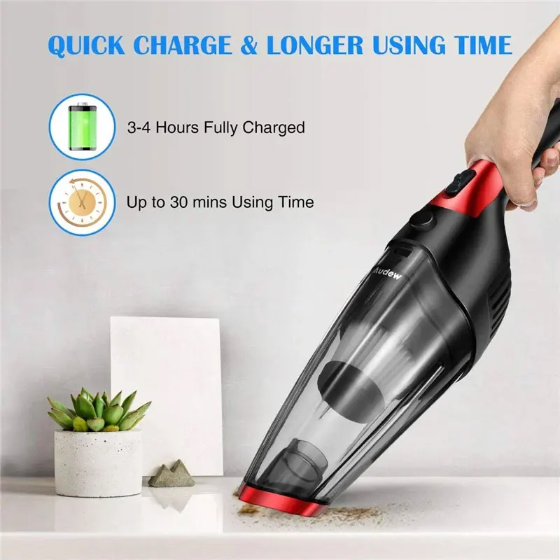 Car Mounted Vacuum Cleaners Cordless Handheld Wireless - Portable High Power Hand Held Aspirateur Voiture For Car Cleaning Wash