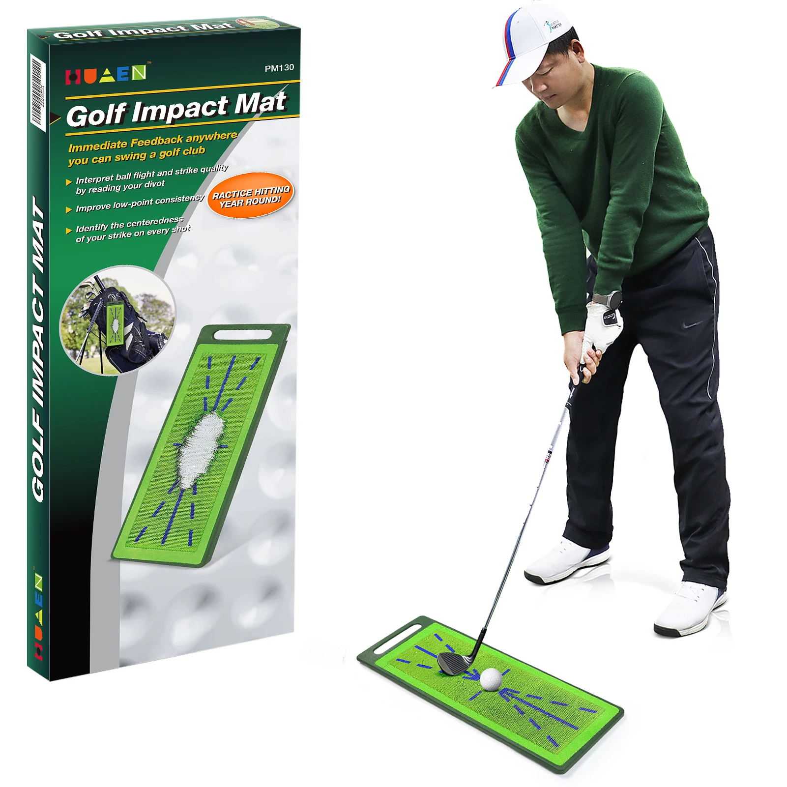 Golf Path Feedback Golf Practice Mat Indoor Outdoor Golf Training Aid Equipment Factory