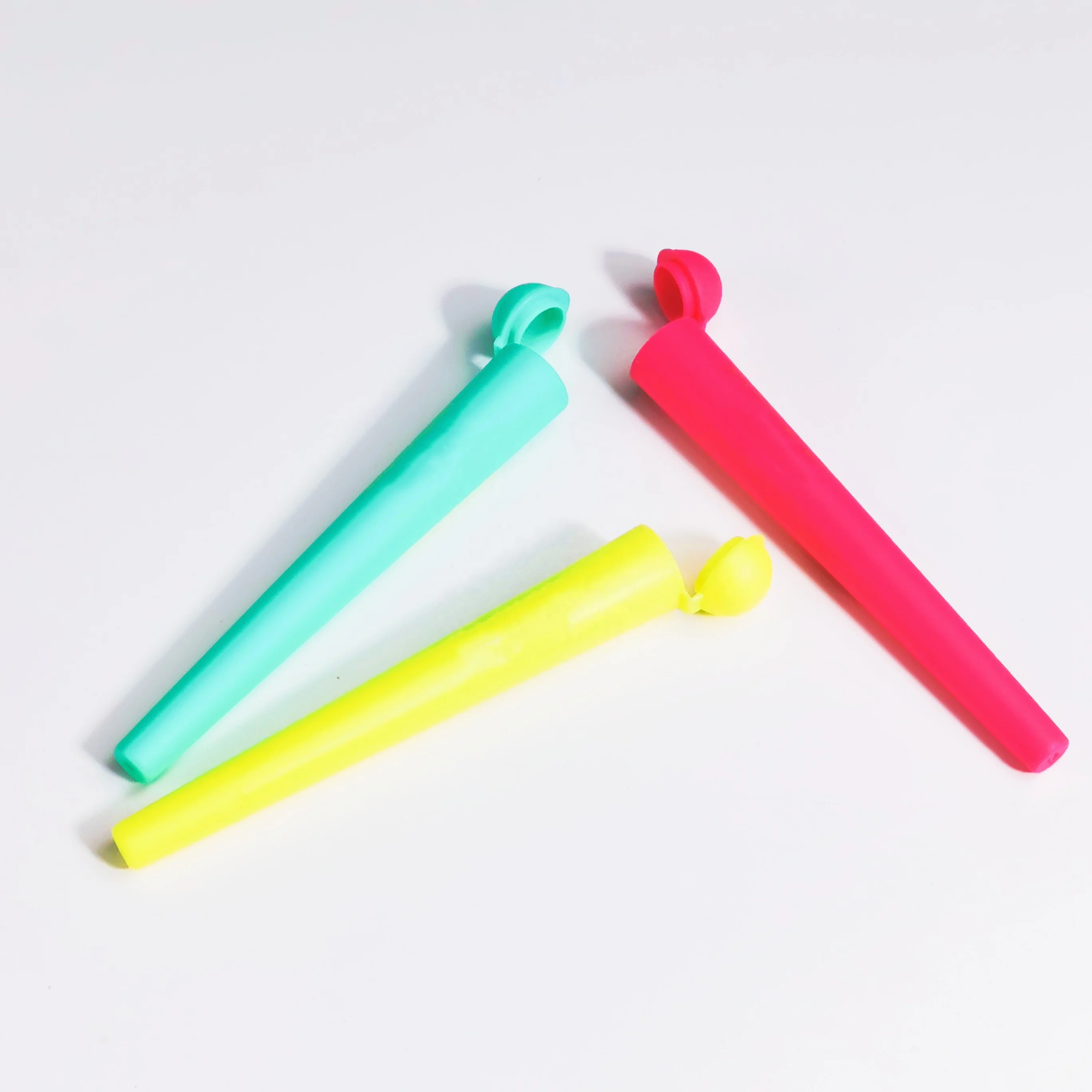 Custom Sticker 116mm Colorful Plastic Tube Air Tight Smell Proof Cigar Storage Container Portable  Cone Tube