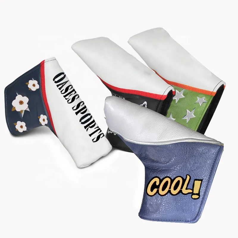 High Quality Custom Real Genuine Leather Putter Golf Head Cover