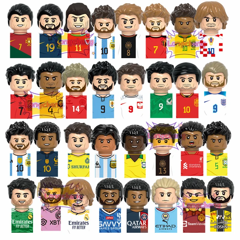 G0104 G0103 G0112 G0163 World Football Player Soccer Star Characters Ronaldo Froos Modric Building Block Assembly Toys Juguetes