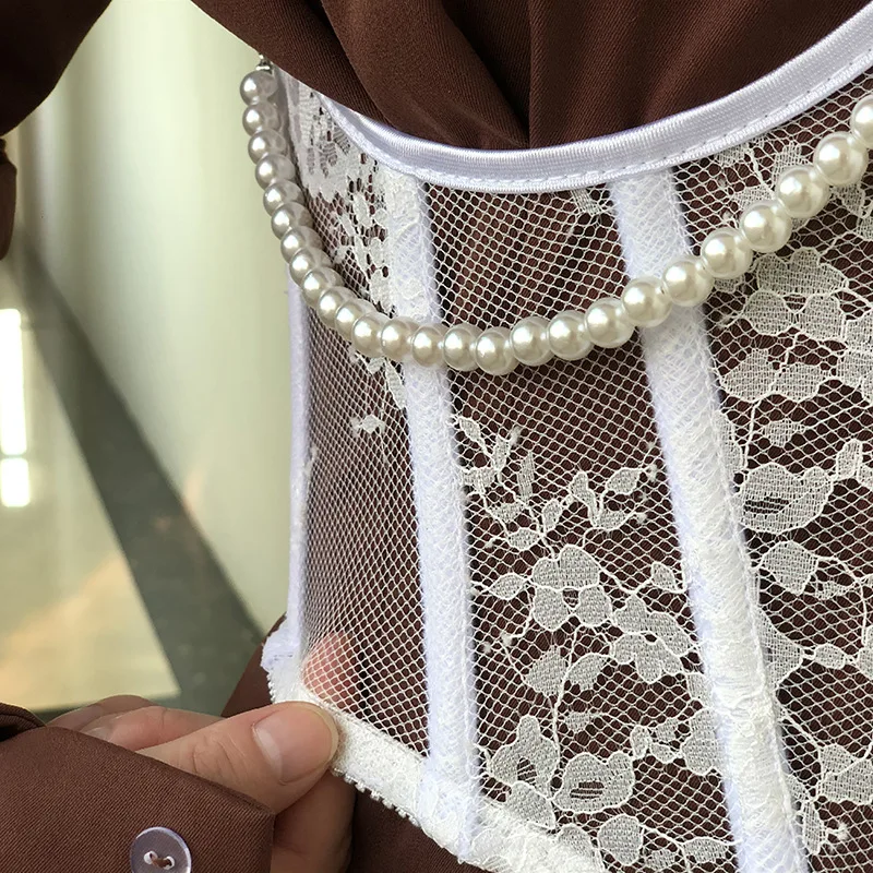 Underbust Waist Corset Belt Lace Open Cup Decorative Corset Short Torso Underwire Boned Underboob Waist Cincher