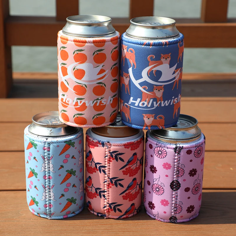 Personalized Reusable 330ml Beer Stubby Holder Carrier Sleeve Neoprene Bottle Can Cooler Drink Sleeve