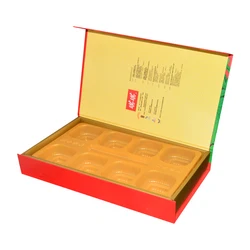Wholesale Moon Cake Magnetic Paper Cardboard Packaging Gift Box Customized Mooncake Gift Boxes With Magnetic Closure
