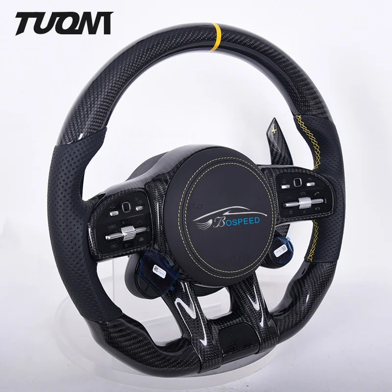 Car Carbon Fiber Steering Wheel For Mercedes Benz AMG Maybach W204 W213 W205 E350 X204 W124 S63 W202 CLA 45 GLA X156 W212