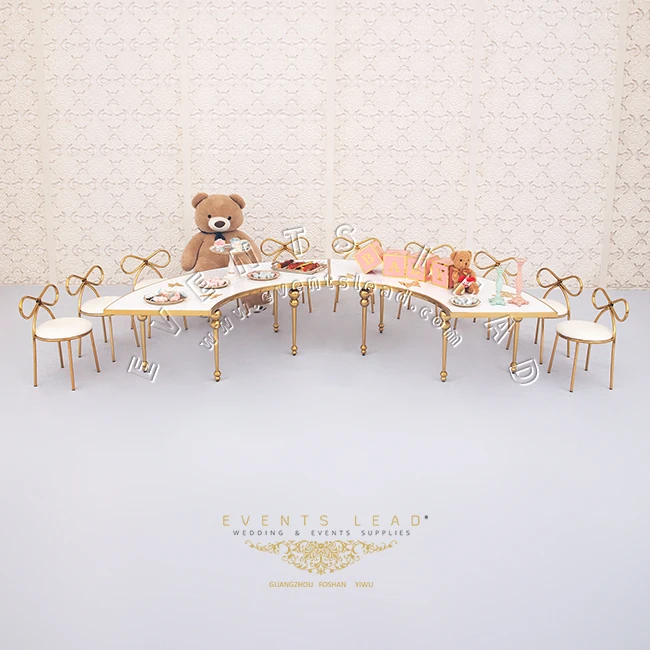 Two Balls Legs two Quarters Kids Table Events Furniture For school Party Dining Big Kids Table