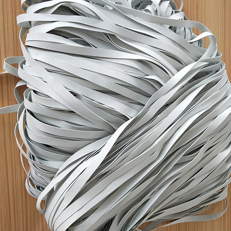 Custom Made One Side Smooth One Side Ribbed Rubber Elastic Tape