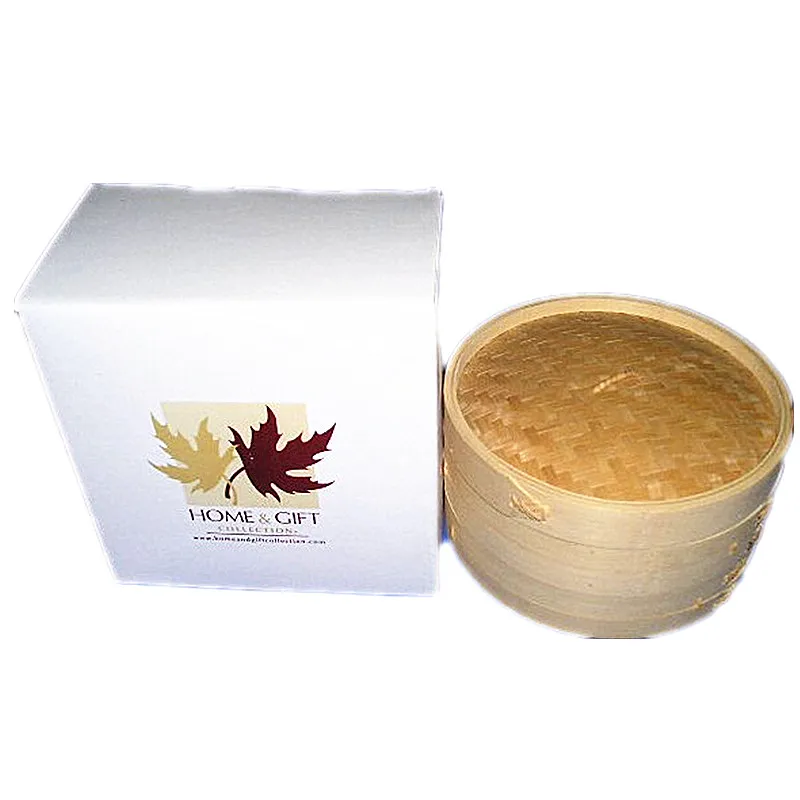 Customized Size high quality bamboo steamer 18cm 7cm depth steamer basket bamboo For Rice cooking